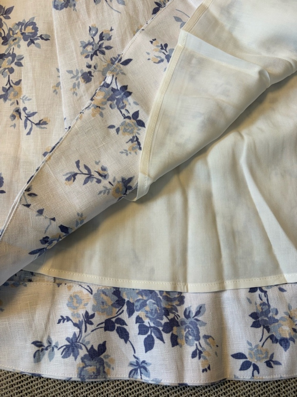 NEW Reformation Janu Midi Linen Dress Lana Floral Blue White | US 0 / UK 4 - Picture 15 of 15